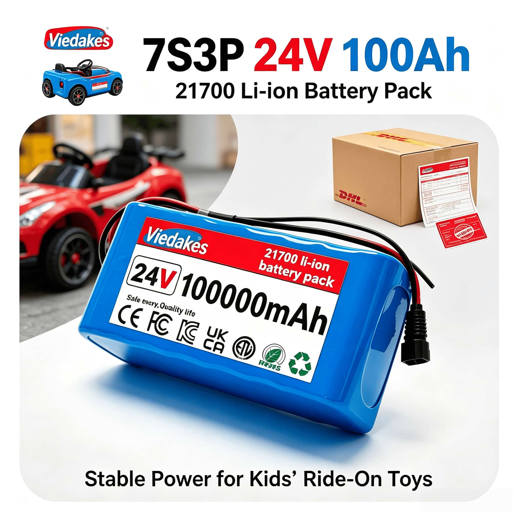 Outdoor Power Wheelchair - 24V 21700 Battery 7S3P 80Ah BMS