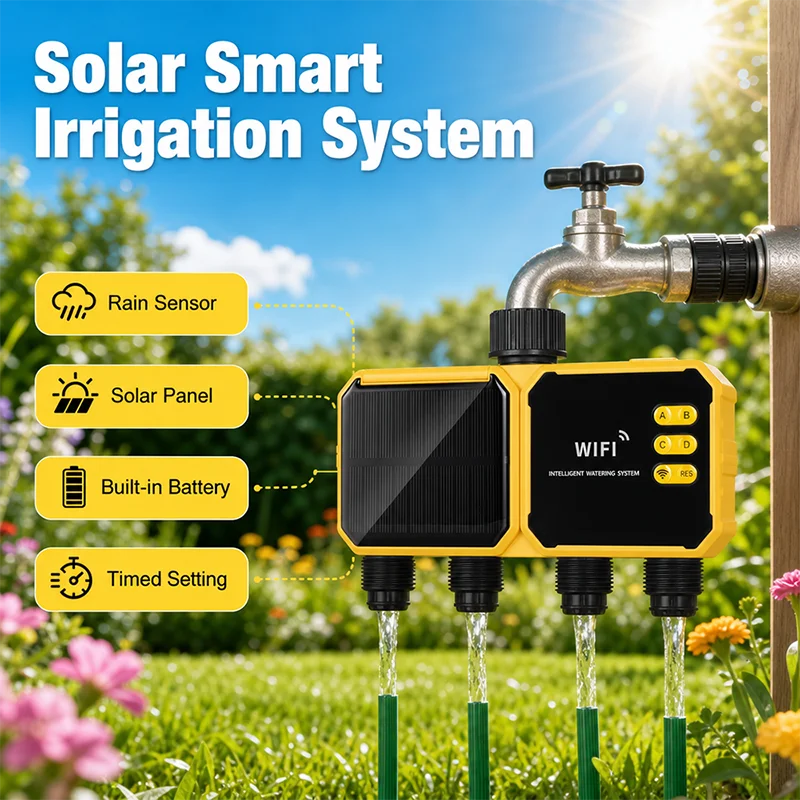 Solar Powered WiFi Smart Irrig - Power Zone Outdoor Timer review and price