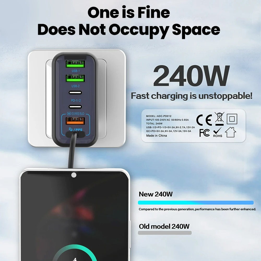 Type C 240W USB Fast Charging  - Outdoor Usb Power Adapter review and price