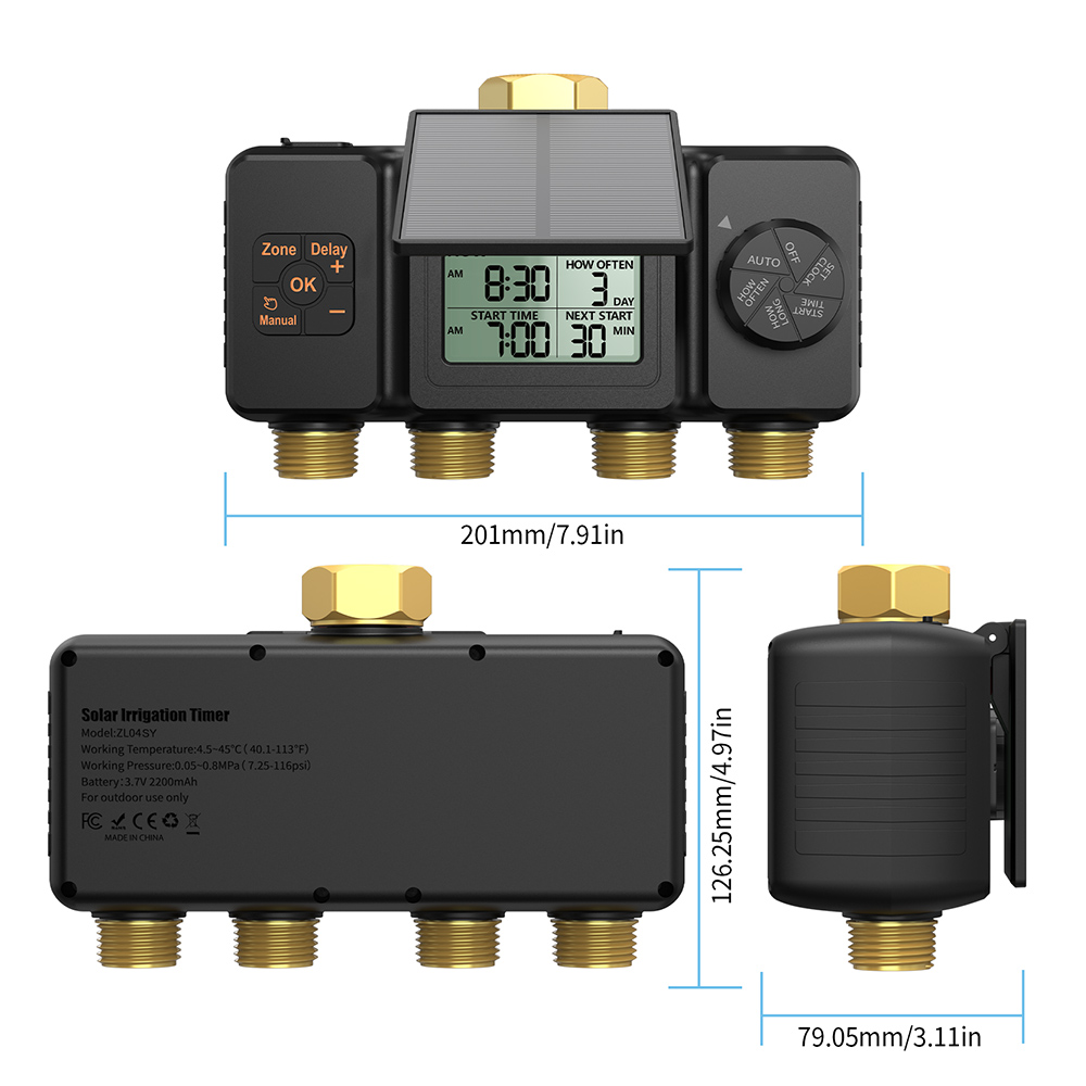 4-Zone Solar Powered Irrigatio - Power Zone Outdoor Timer review and price
