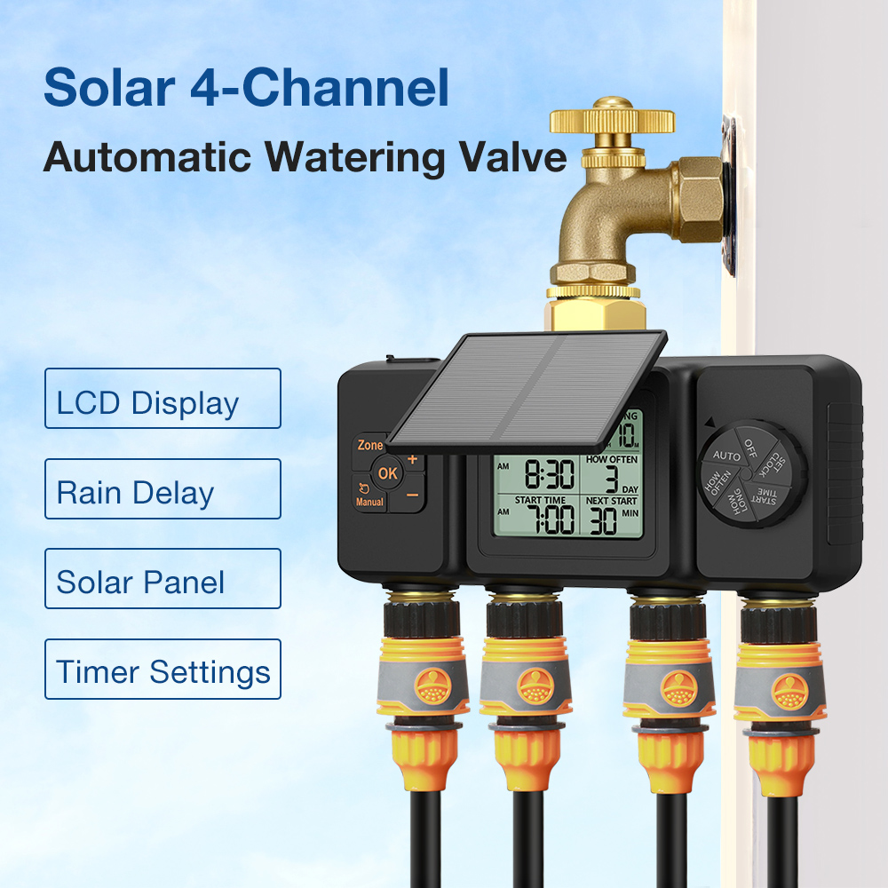 4-Zone Solar Powered Irrigatio - Power Zone Outdoor Timer review and price