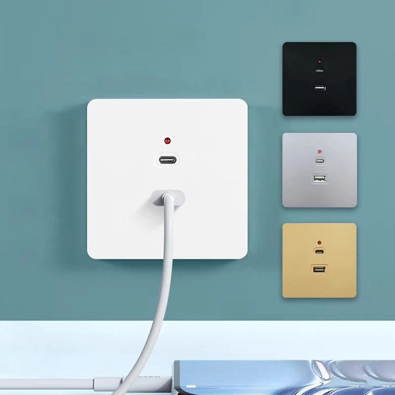 Black Universal Wall USB C Soc - Outdoor Usb Power Strip review and price