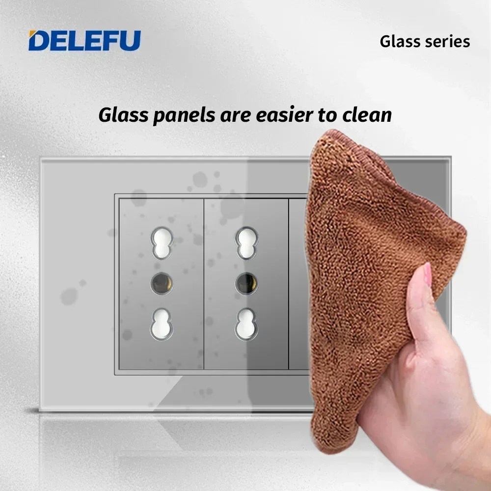 DELEFU Grey Tempered Glass Ita - Outdoor Usb Power Strip review and price