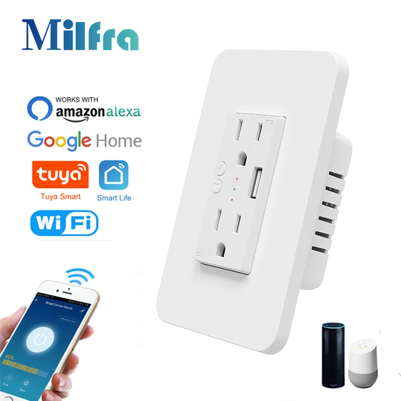 Milfra Wifi Smart Socket Doubl - Outdoor Usb Power Strip review and price